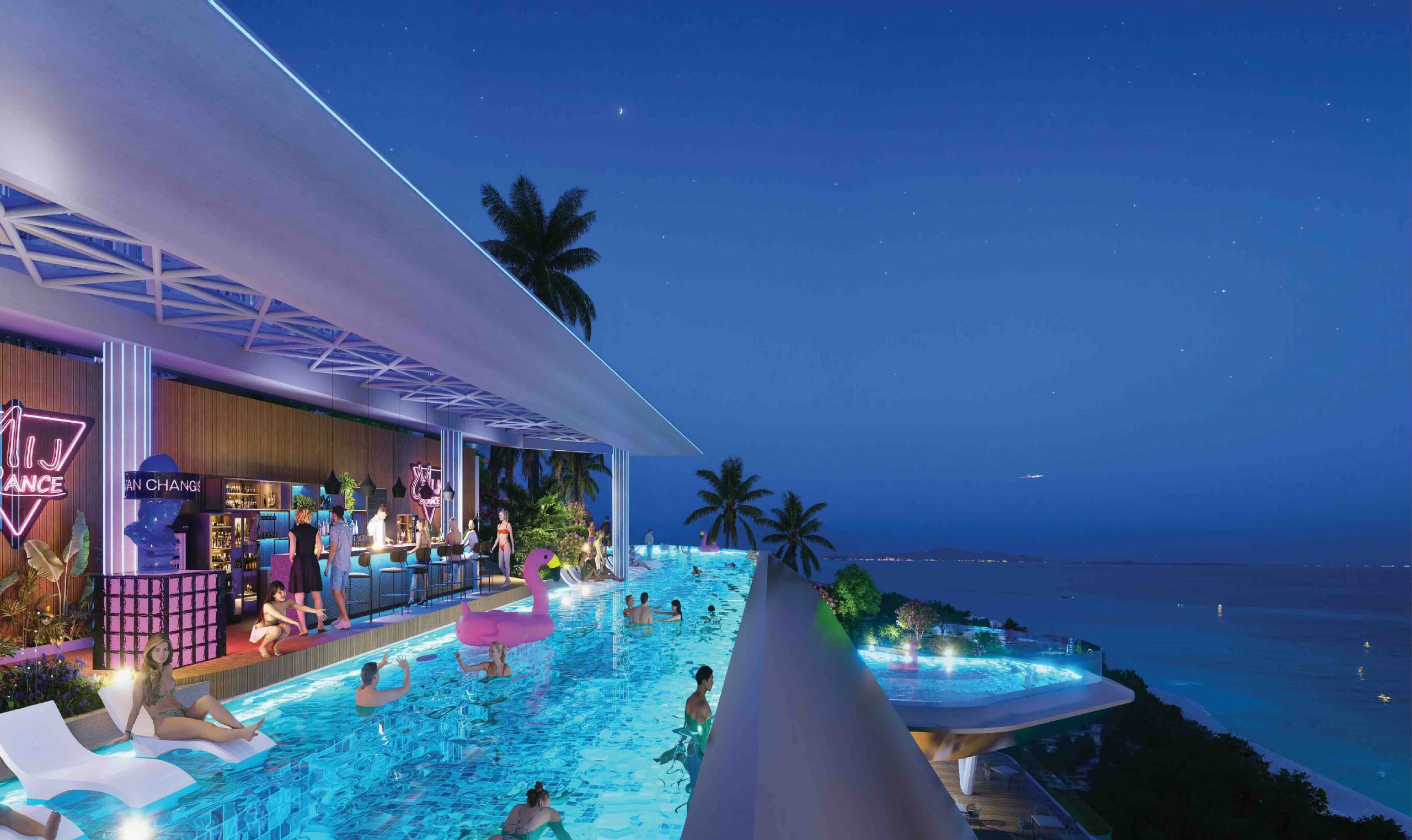 ho boi tren cao sunshine bay retreat ban dem